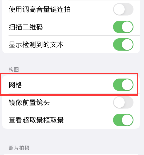 丰城苹果手机维修网点分享iPhone如何开启九宫格构图功能 